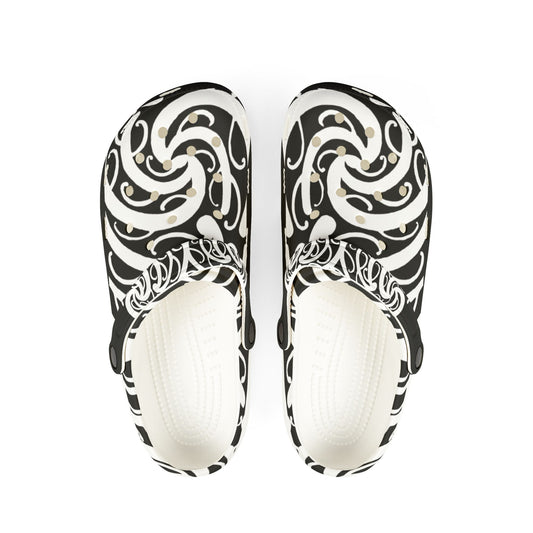 Sharx 1850 Parata (OG Black and White) unique hand drawn design slip-ons