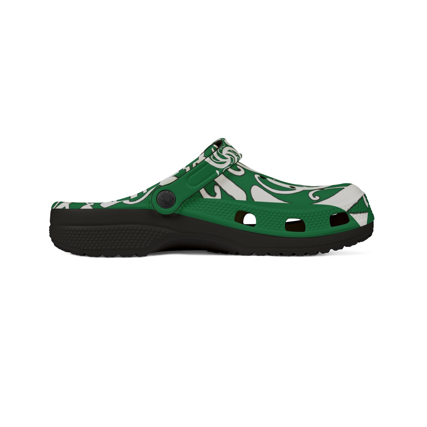 Sharx 1850 Parata Kiwa Green unique hand drawn design slip-ons