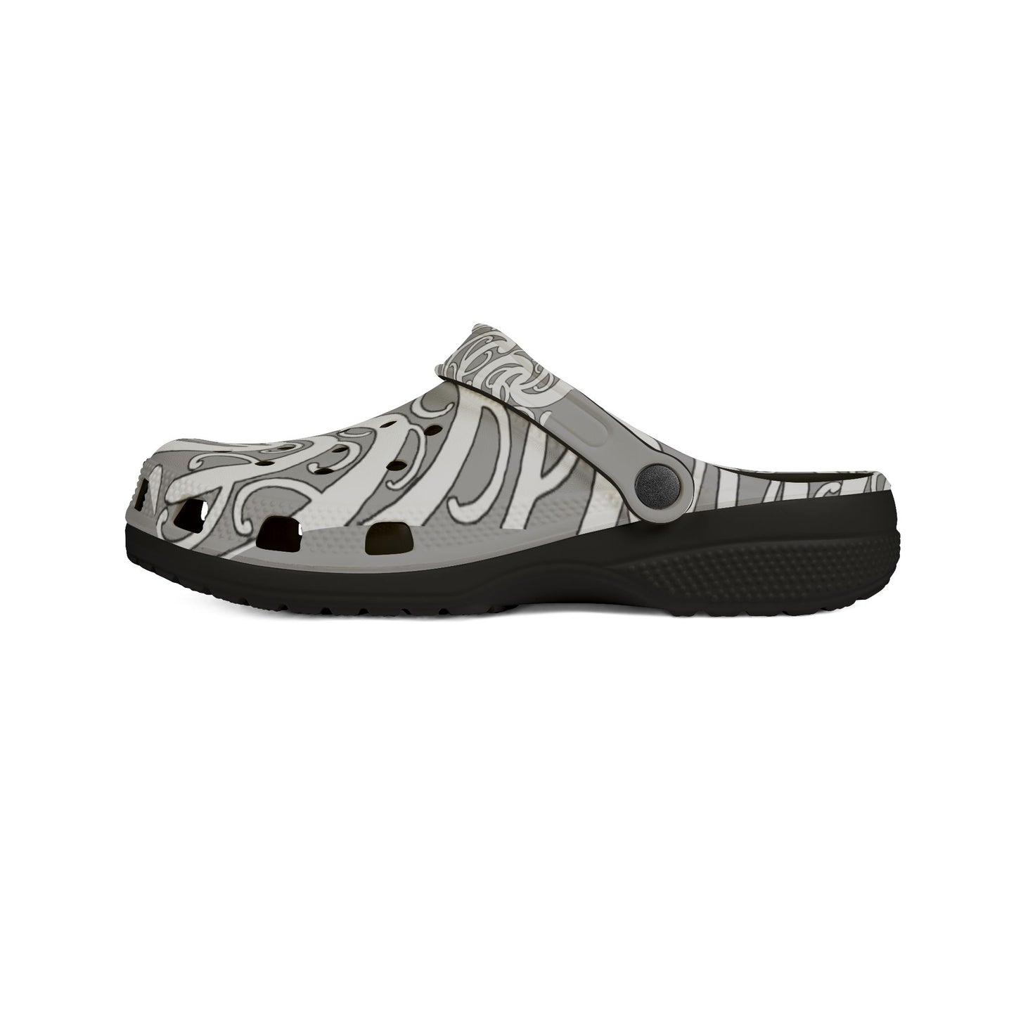 Sharx 1850 Parata Hina Grey unique hand drawn design slip-ons