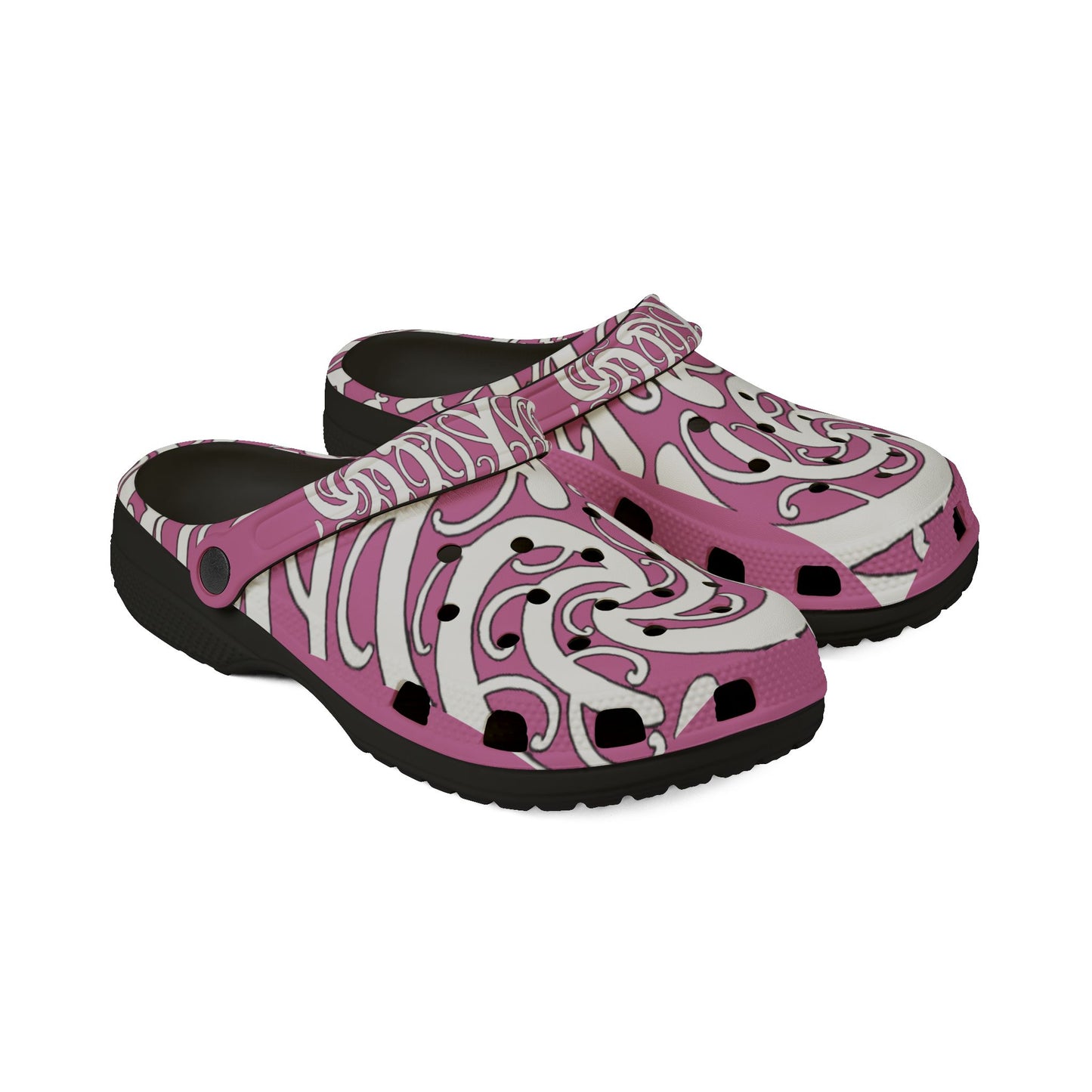 Sharx 1850 Parata Pink unique hand drawn design slip-ons