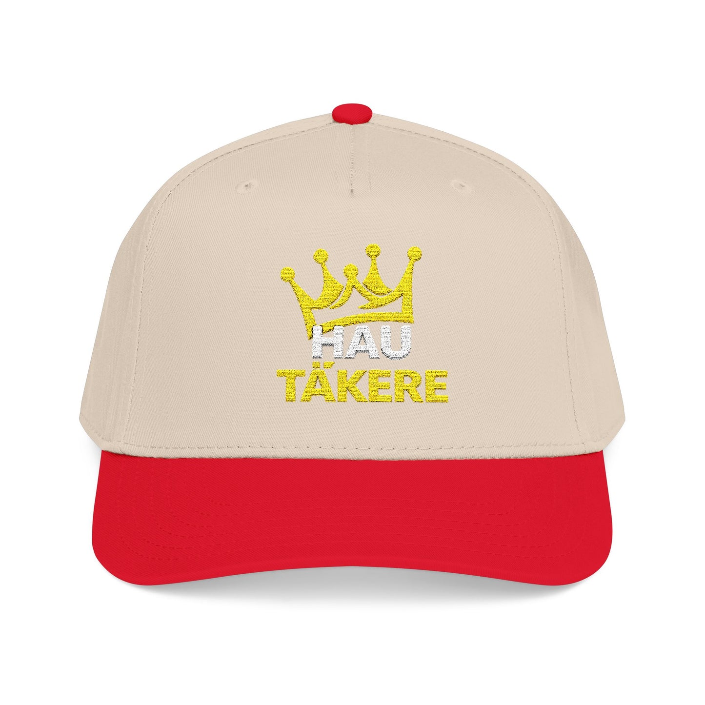 Hau Takere Baseball Cap - Gold Crown Embroidered Cap, Casual Streetwear Hat