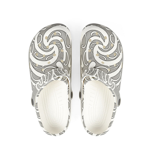 Sharx 1850 Parata Hina Grey unique hand drawn design slip-ons