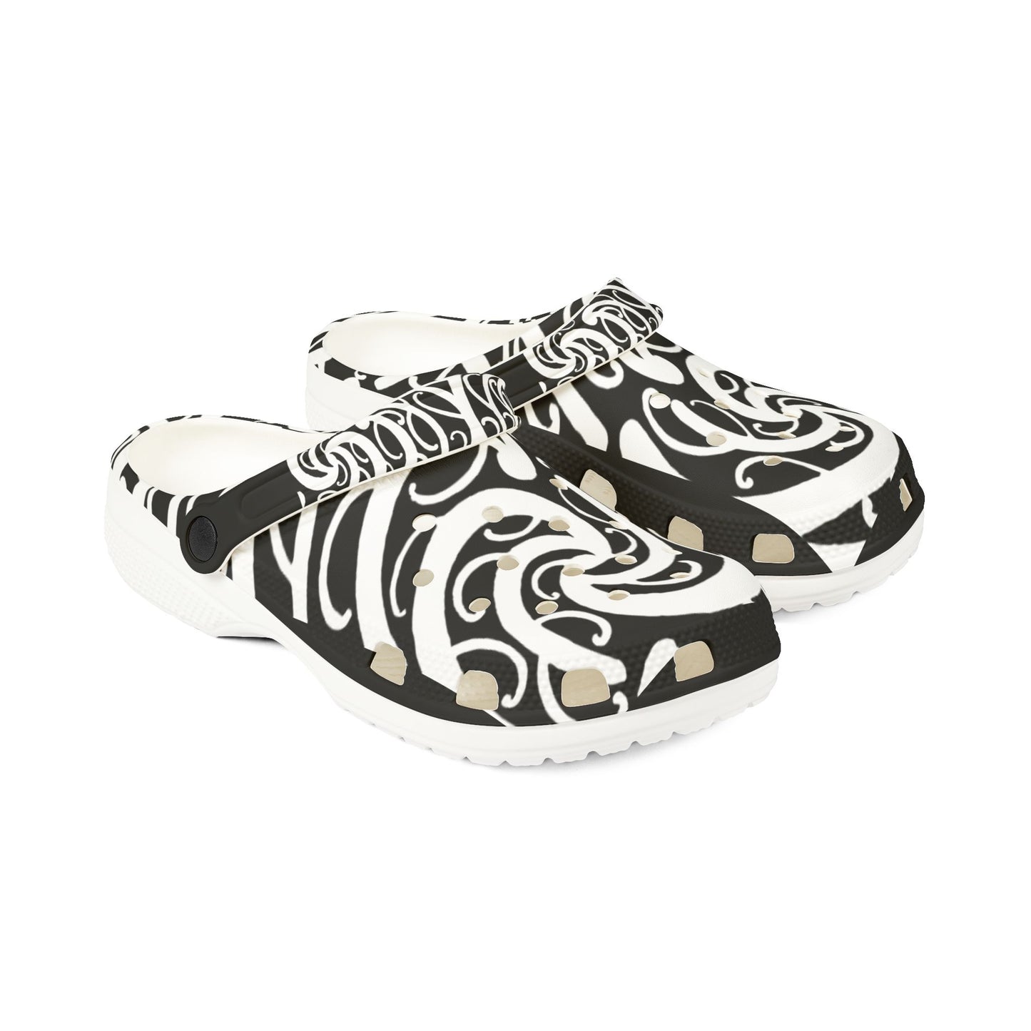 Sharx 1850 Parata (OG Black and White) unique hand drawn design slip-ons