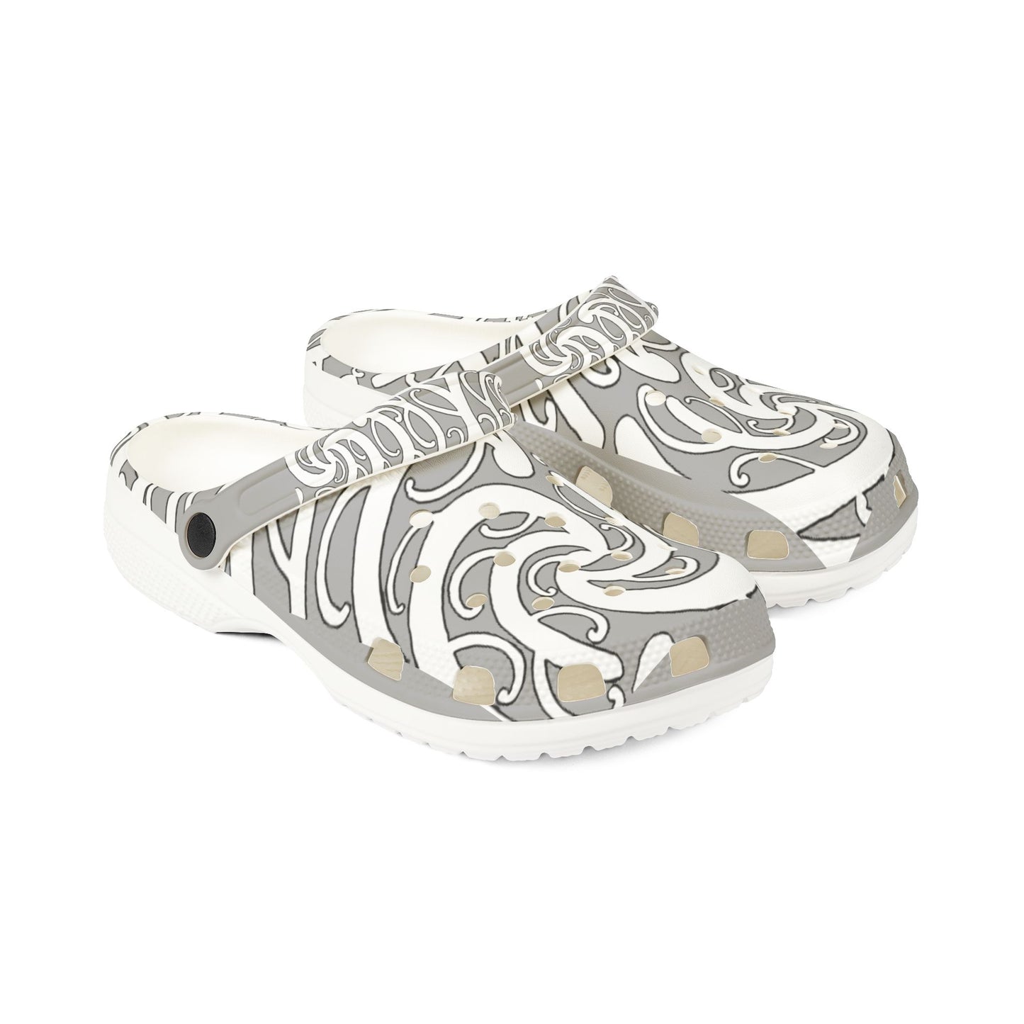 Sharx 1850 Parata Hina Grey unique hand drawn design slip-ons