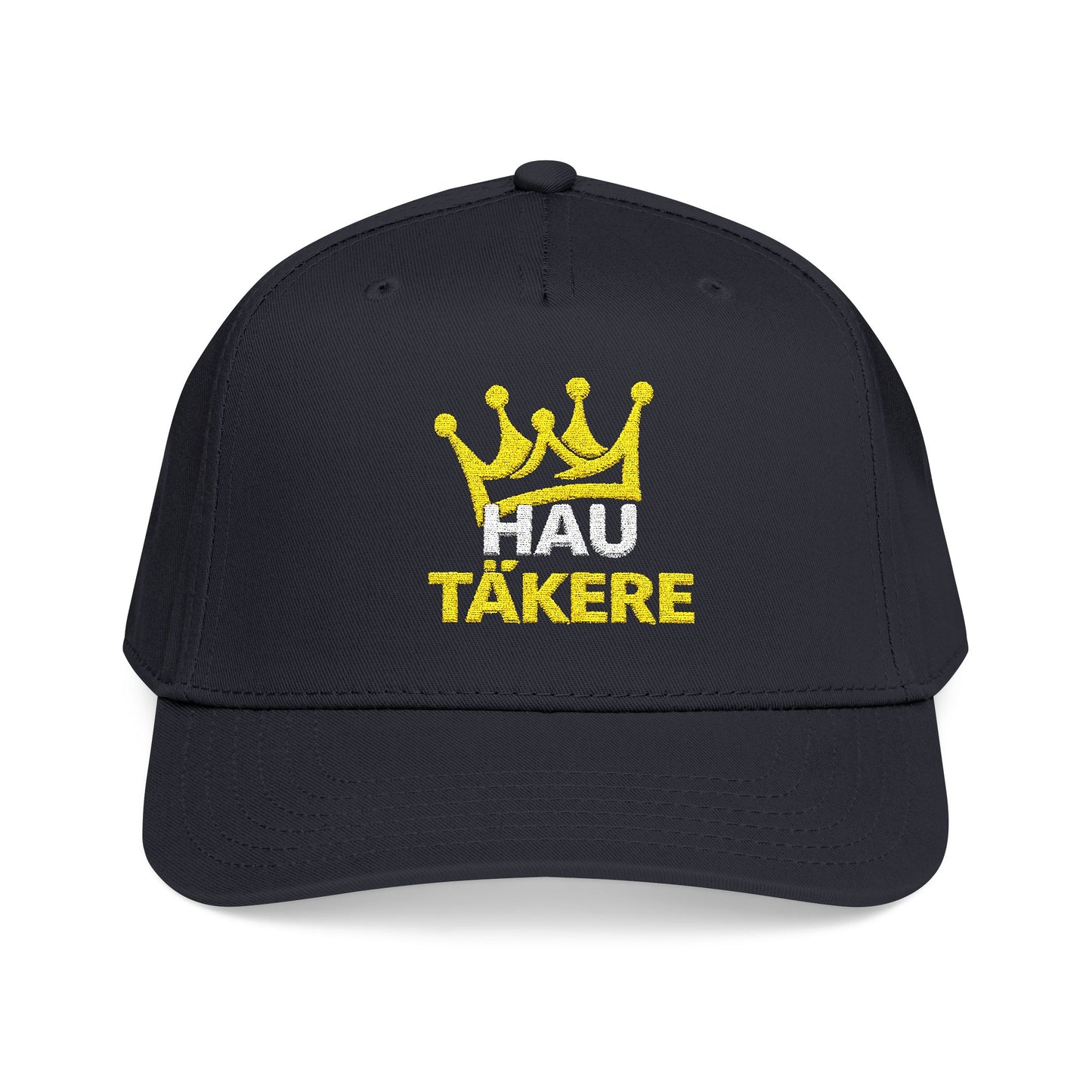 Hau Takere Baseball Cap - Gold Crown Embroidered Cap, Casual Streetwear Hat