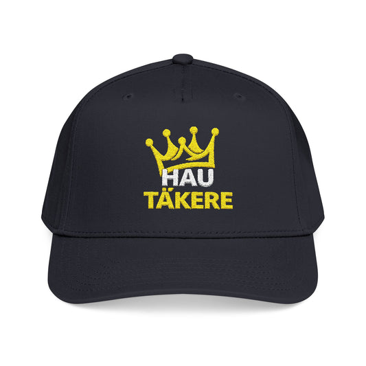 Hau Takere Baseball Cap - Gold Crown Embroidered Cap, Casual Streetwear Hat