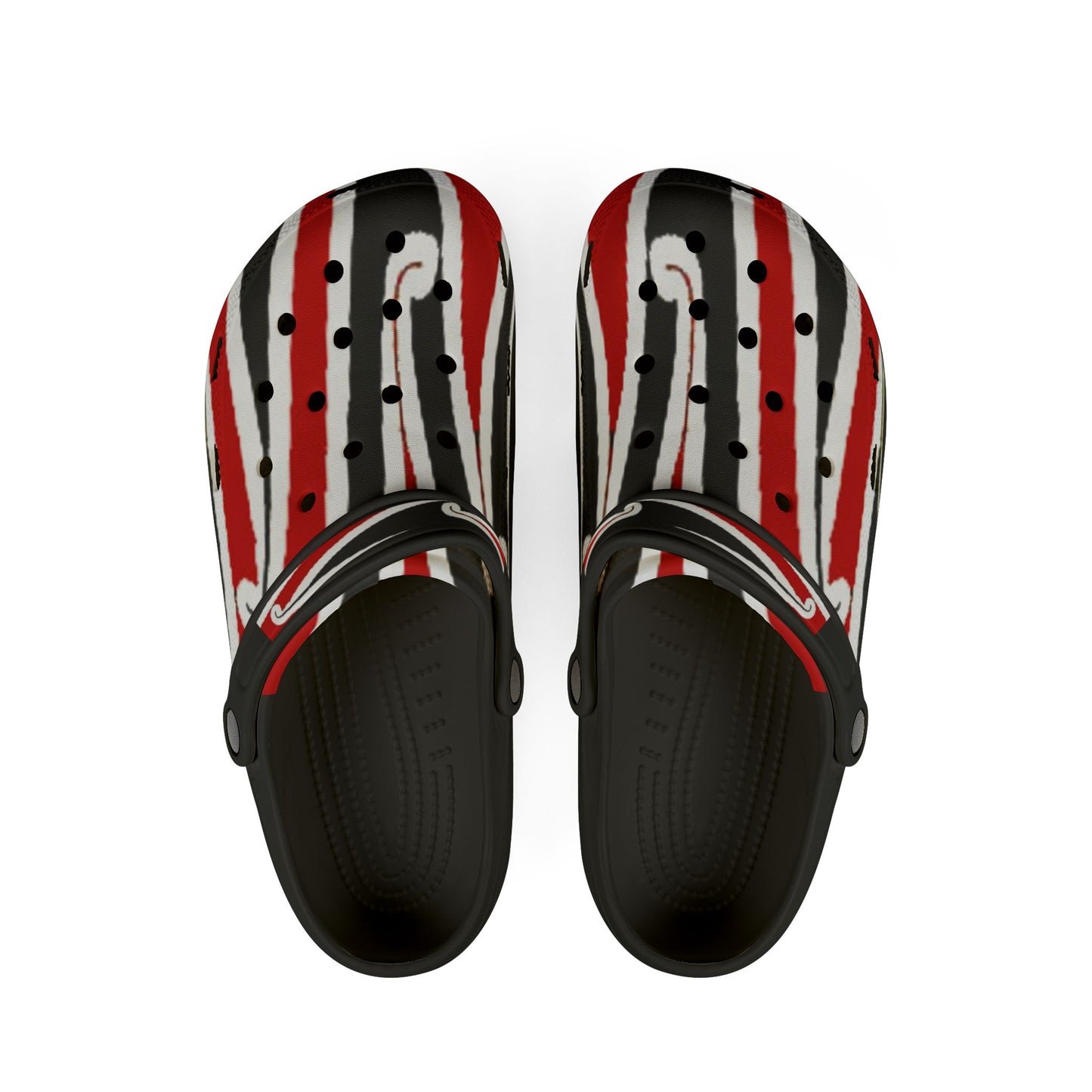 Sharx 1876 Pūhoro Red unique hand drawn design slip-ons