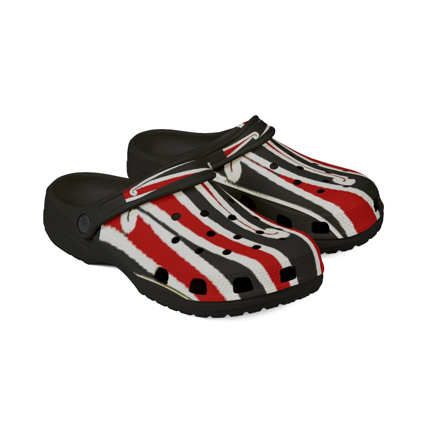 Sharx 1876 Pūhoro Red unique hand drawn design slip-ons