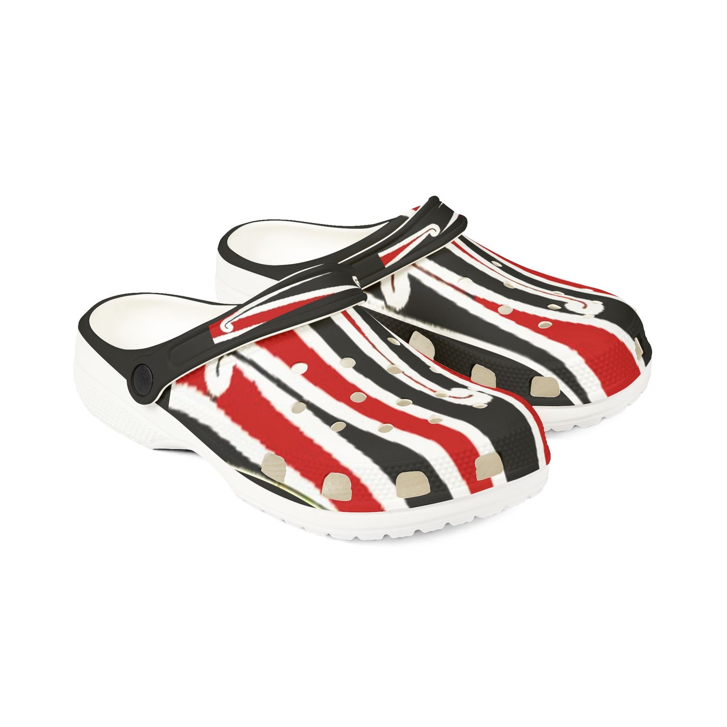 Sharx 1876 Pūhoro Red unique hand drawn design slip-ons