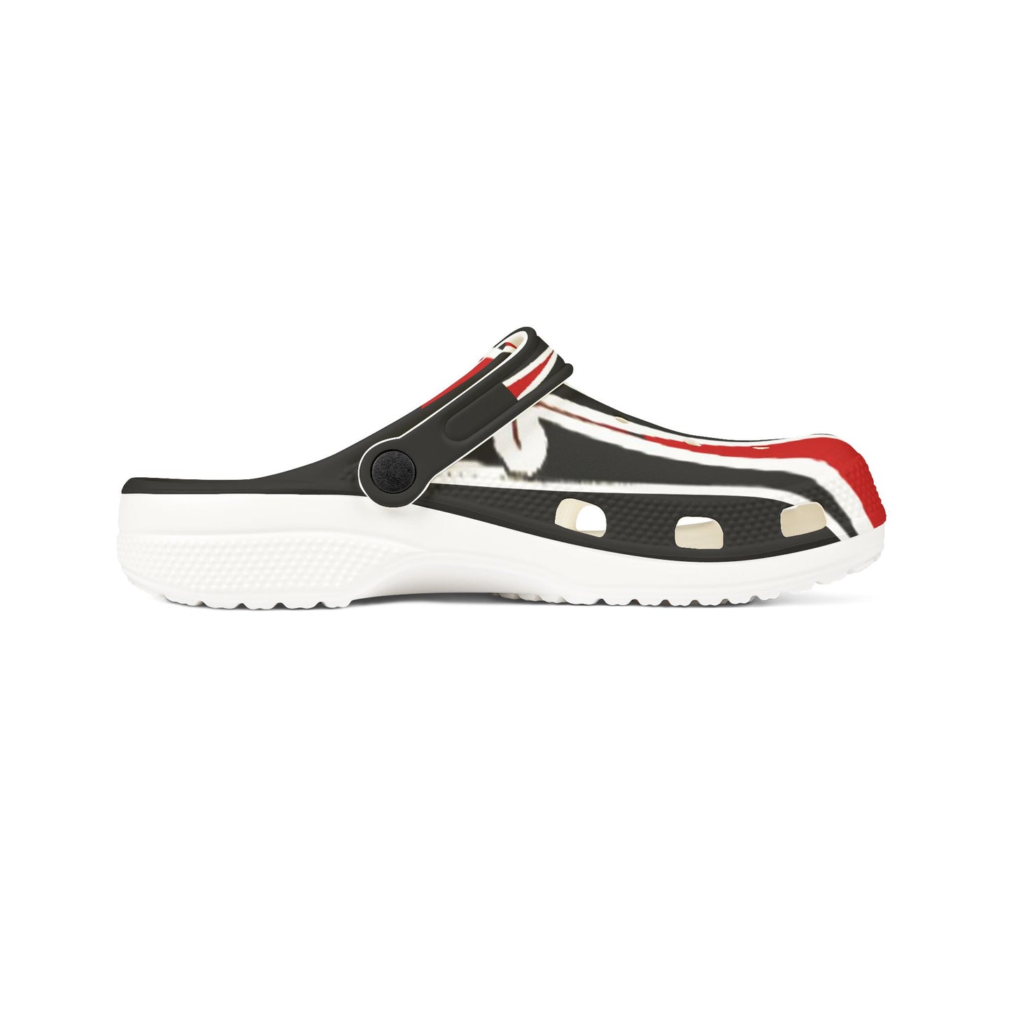Sharx 1876 Pūhoro Red unique hand drawn design slip-ons
