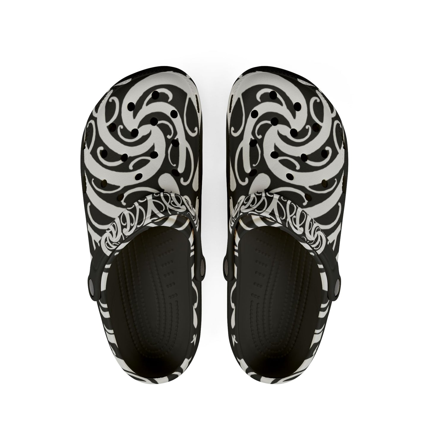 Sharx 1850 Parata (OG Black and White) unique hand drawn design slip-ons