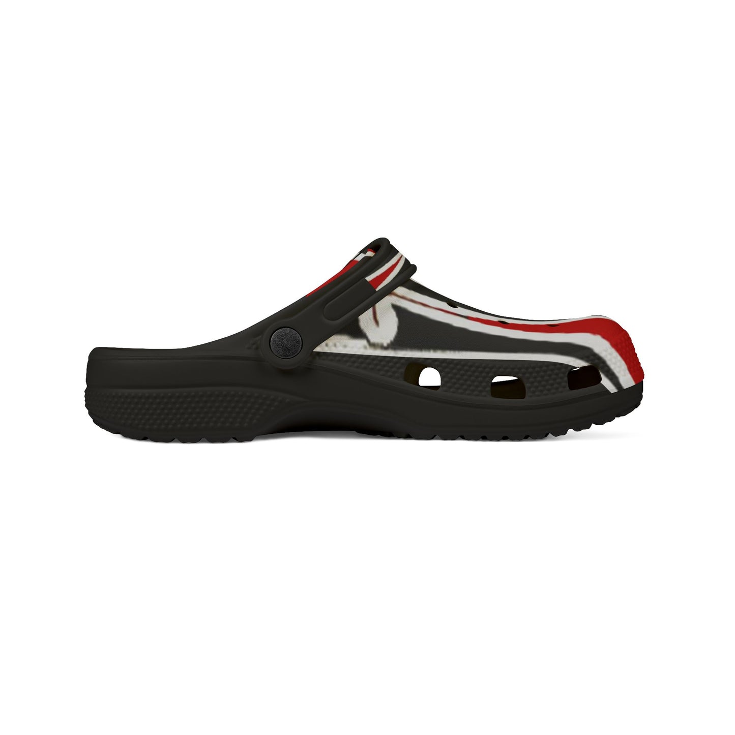 Sharx 1876 Pūhoro Red unique hand drawn design slip-ons