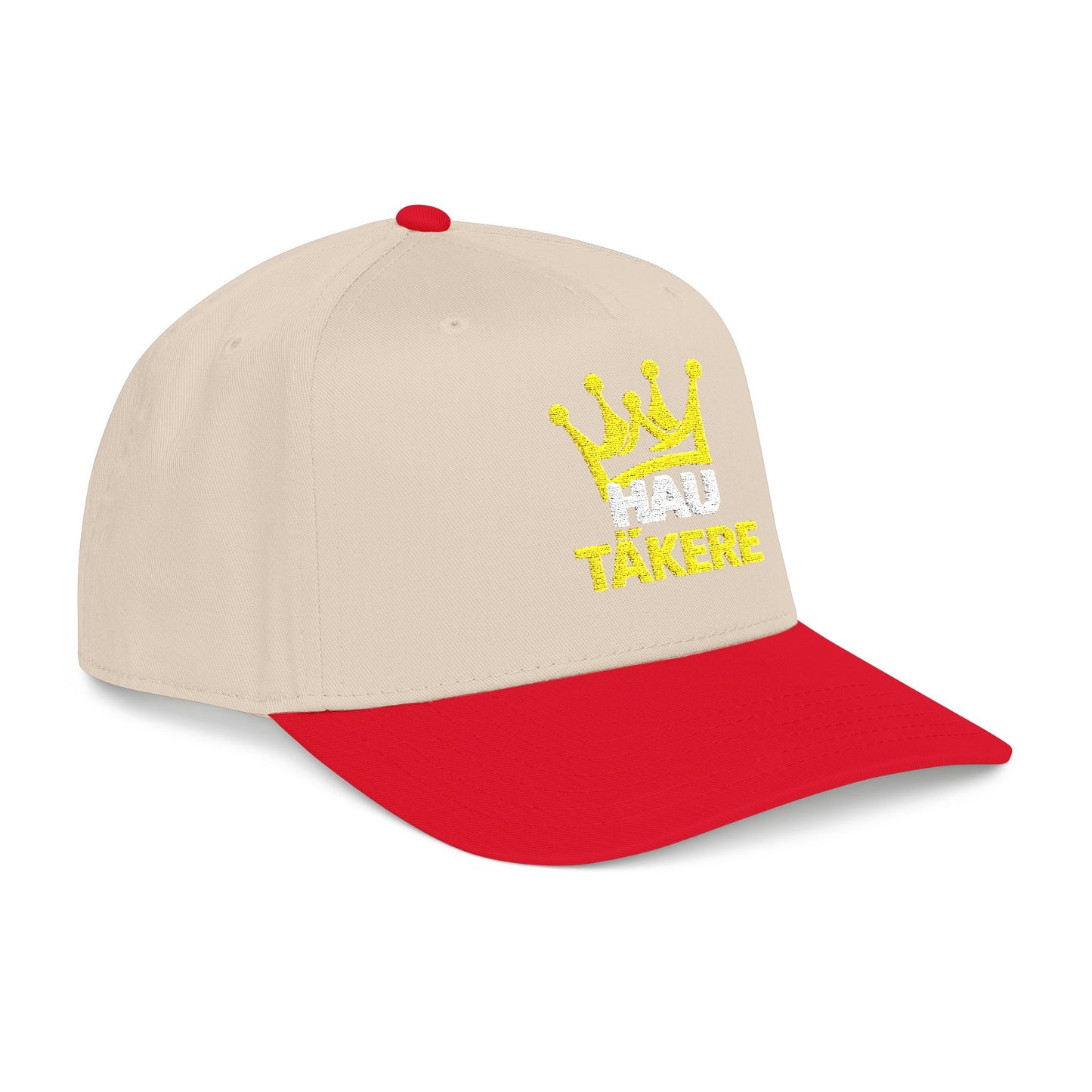 Hau Takere Baseball Cap - Gold Crown Embroidered Cap, Casual Streetwear Hat