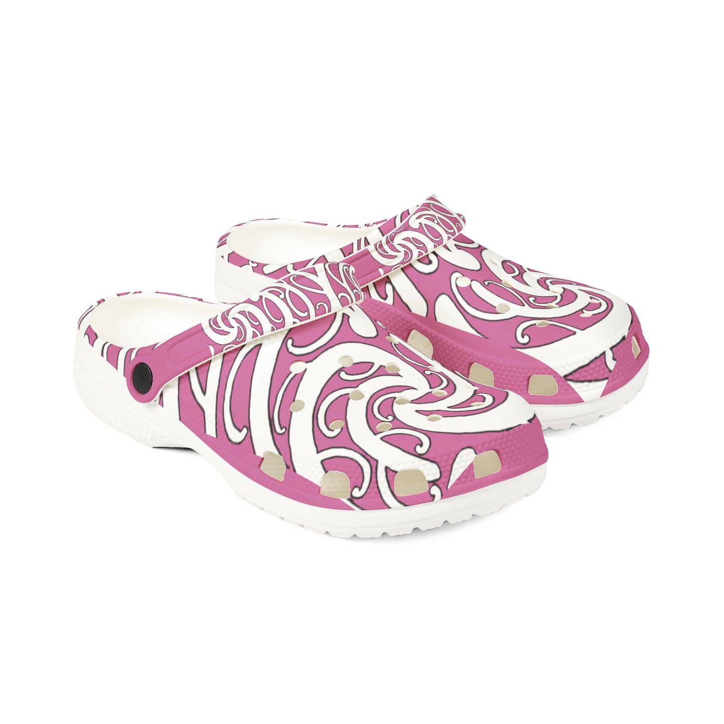 Sharx 1850 Parata Pink unique hand drawn design slip-ons