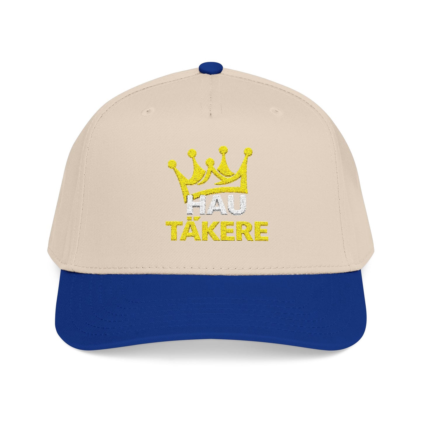 Hau Takere Baseball Cap - Gold Crown Embroidered Cap, Casual Streetwear Hat