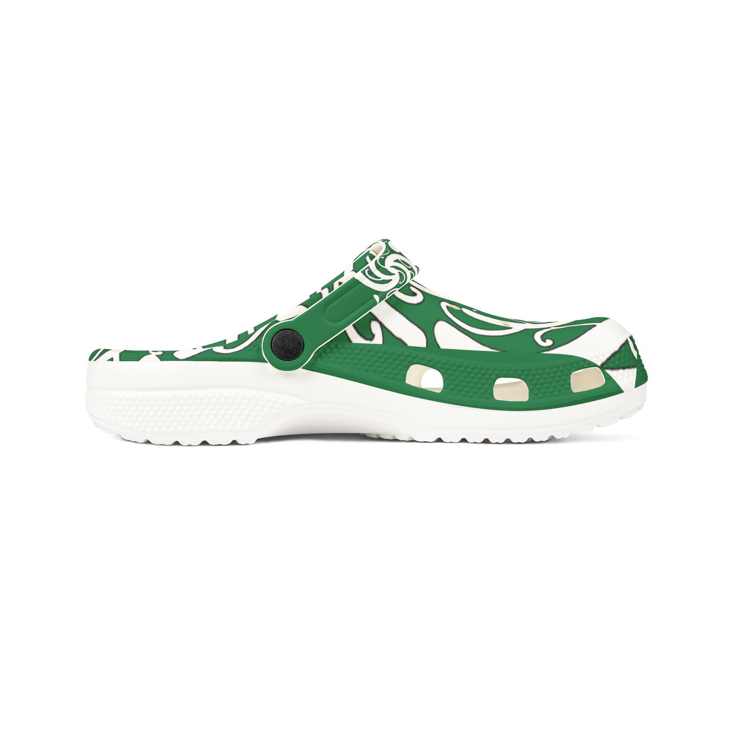 Sharx 1850 Parata Kiwa Green unique hand drawn design slip-ons