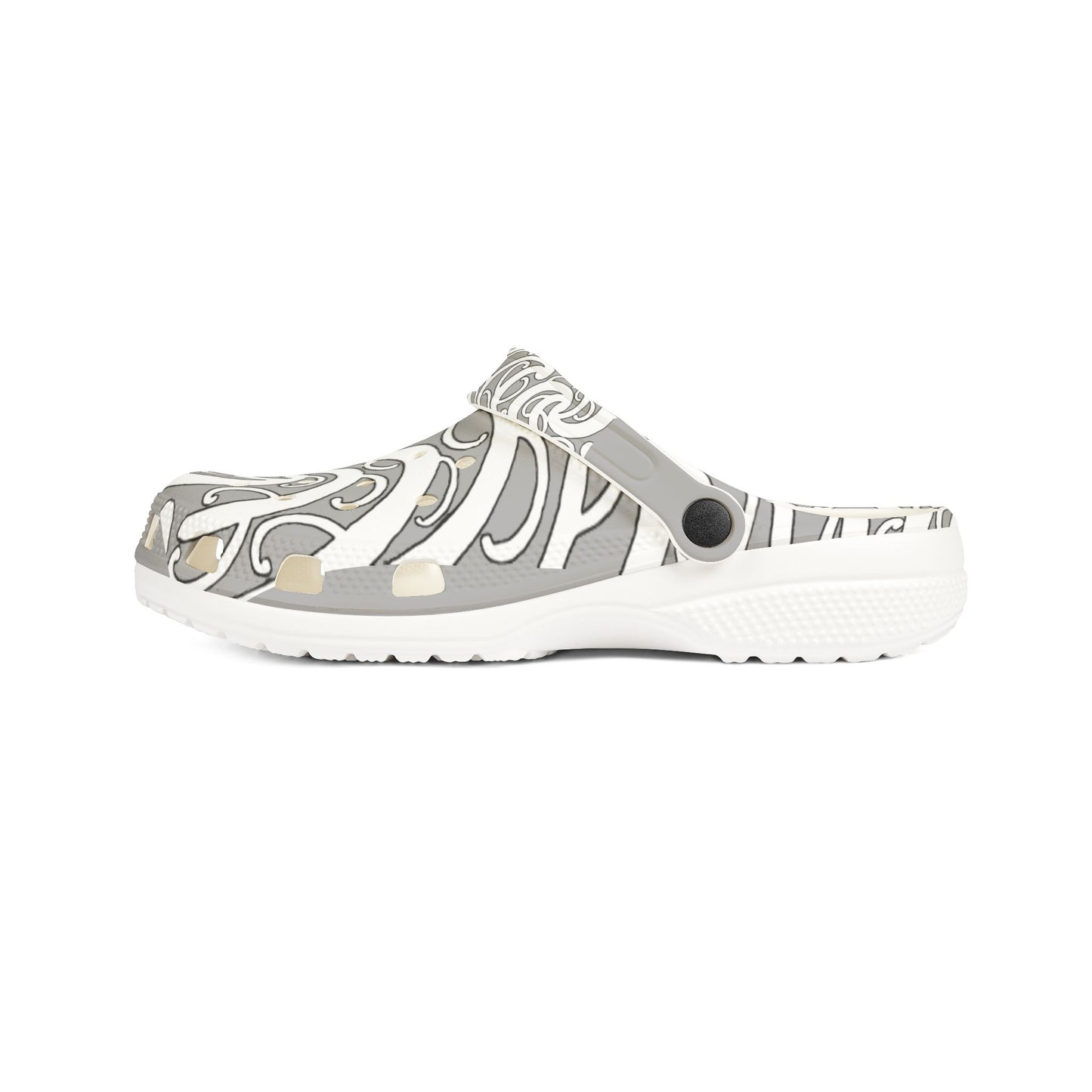 Sharx 1850 Parata Hina Grey unique hand drawn design slip-ons